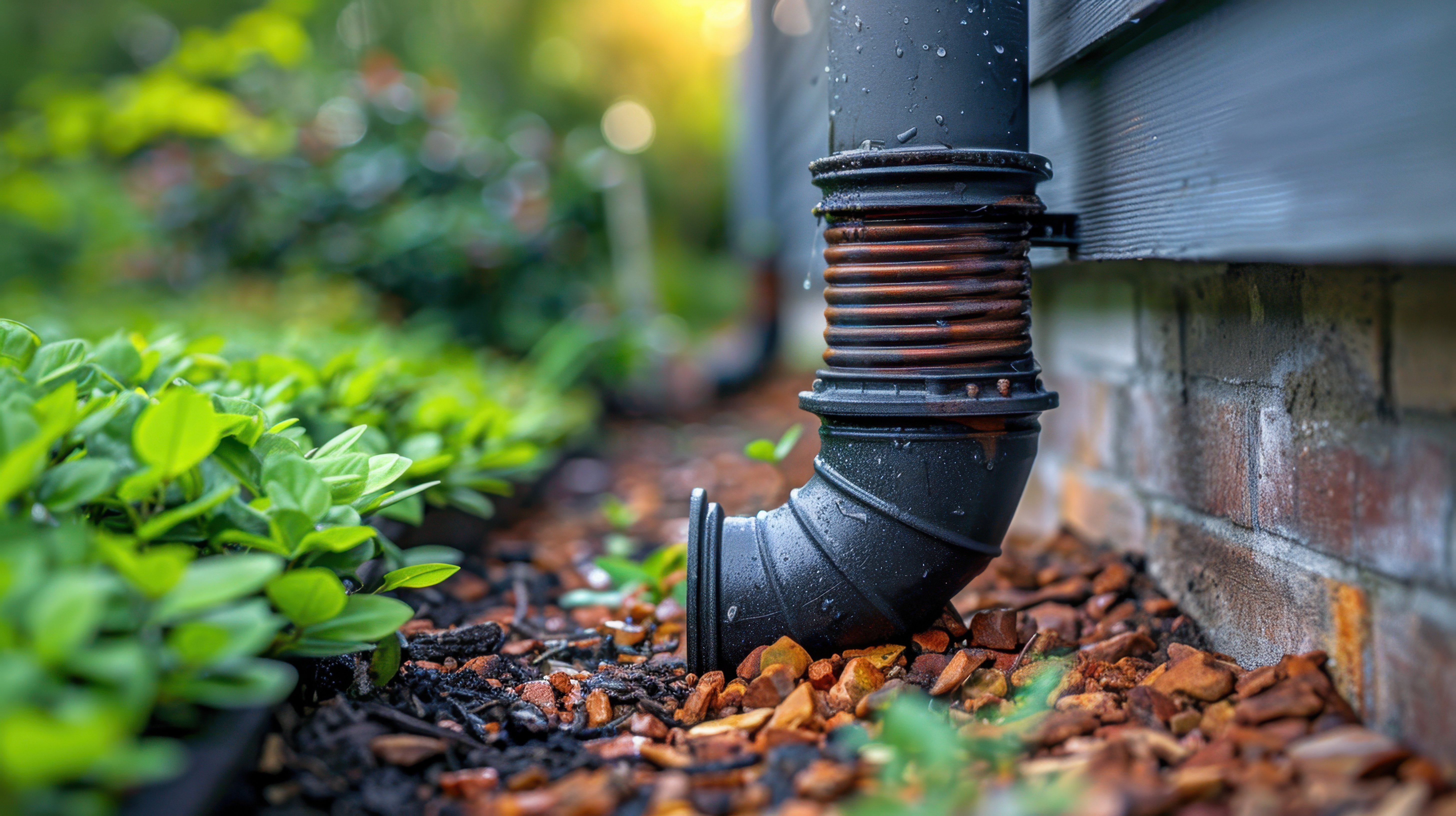 rain gutter erosion